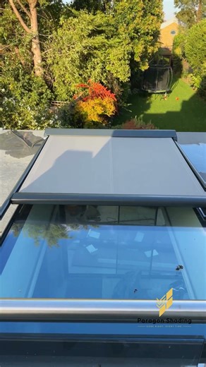 How to Shade Large Skylight with an Outdoor Skylight Blind - Exterior View