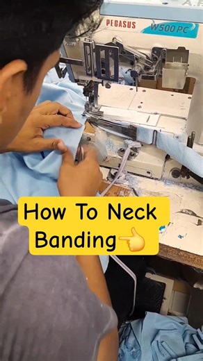 How To Neck Banding 😲 | ​​Garments Sewing Operator Work | Garments Neck Banding | #sewingtutorial