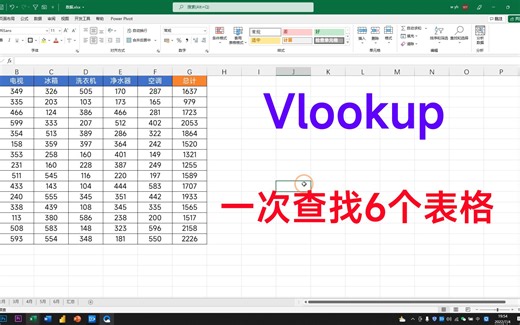 Vlookup的高级用法，一次引用6个sheet的数据，快速实现数据合并