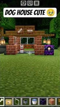 Minecraft Cute Dog House tutorial 😻 #shorts #minecraft