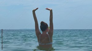 portrait of a beautiful young woman on vacation enjoying a holiday at sea, concept positive, relaxation, glasses