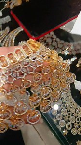 61K views · 1.1K reactions | Bridal wear American diamond champagne necklace available 03214501470 | NA Jewelry | Facebook