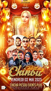N'oubliez pas le rendez vous ✓ Vendredi Le 02/05/2025 | Anniversaire De [ Cheba Chinou ] Avec Notre Stars De Rai 🎧🎙️ Cheba Chinou _ Mazouzi Sghir _ cheikh Mourad _ Cheba Houria _ Cheb Djamel Milano _ Nadir 22 Ramzi 31 & Le Grand Pianiste 🎹 - Music By DJ Nasro 🎧 - Adresse |⭐Chicha Picsou Event Plus⭐ | Ouled Boudejmaa Ain Temochent ✓ Soyeux tous Nombreux et Nombreuses❤️🫶 | Tchikou La Vieille