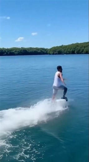 Guy walks on water using Styrofoam