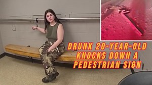 5.4K views · 110 reactions | Drunk 20-Year-Old Girl Knocks Down a Pedestrian Sign Before DWI Arrest | Police Body Cam | Facebook