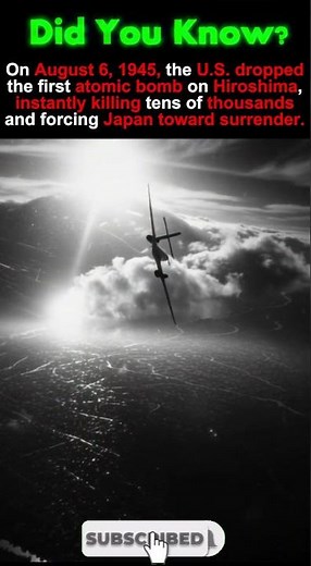 Hiroshima Atomic Bombing | First Nuclear Attack in History | WW2 Fact Shorts #ww2 #wwii #ww2facts