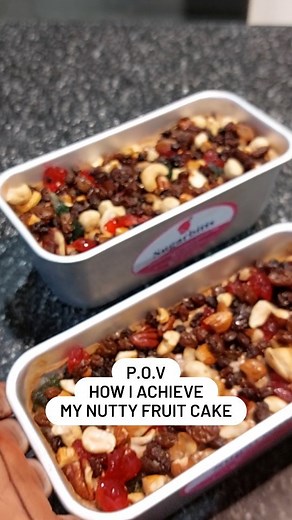 If you love nuts... You can convert your Regular fruit cake to Nutty Fruit Cake.... Just make sure Your cake batter is not too light so that it can carry the nuts and prevent them from sinking .. Please enlighten your customers before baking nutty fruit cake for them because a lot of people are allergic to nuts.. Some experience some allergic reactions after eating nuts... 😃😃😃😃Also don't bake nutty fruit cake for kids ... Countdown to Christmas...🥰🥰🥰 Who else is excited ? #fruitcake #nutt