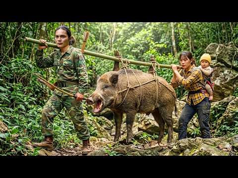 Wild Boar Hunt with Crossbow – The Secret to Perfect Smoked Pork in the Wild
