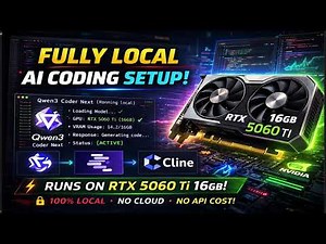 Qwen3 Coder Next + LM Studio + Cline | Fully Local AI Coding Setup on RTX 5060 Ti 16GB