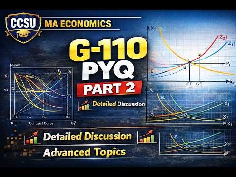 Microeconomics-II (G-110) PART 2 🔥 PYQ Detailed Discussion | MA Economics