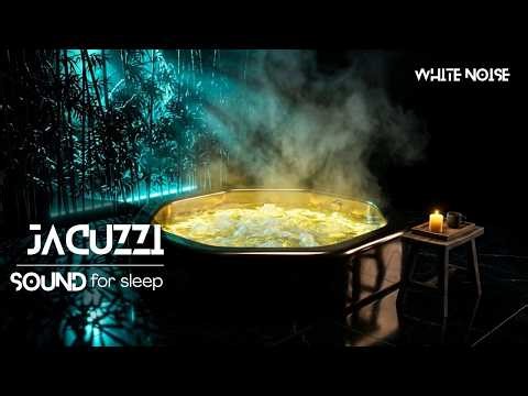 Bamboo Garden Jacuzzi Sounds for Deep Sleep | Golden Glow & Steam to Calm the Mind