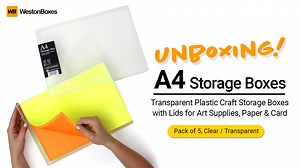 A4 Paper Storage Boxes, Clear, Pack of 5 - Unboxing!