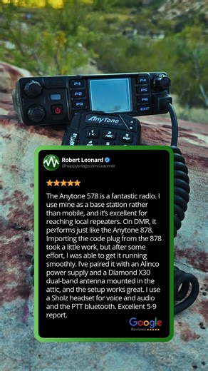 "The Anytone 578 is a fantastic radio and it’s excellent for reaching ...
