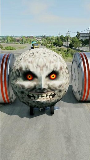 Long Capsule Buses vs Hydraulic Crush - BeamNG.drive #shorts #beamngdrive #bus