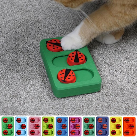 Interactive Cat Treat Puzzle Toy: Food Dispenser for Indoor Cats - Etsy