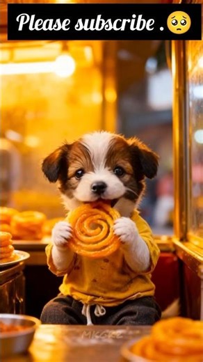 @chandrma Katha #short #“Cute Puppy Eating Jalebi 🐶😍 | Most Adorable Dog Video | Please Subscribe 🥺”