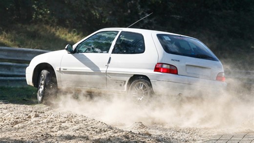 Split-second reaction saves the lap