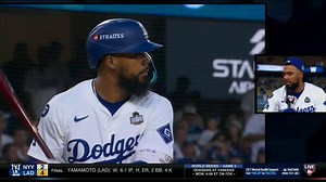 28K views · 675 reactions | "There's a reason we're here now, celebrating a second win in the World Series." Teoscar Hernández joins the MLB Tonight set to praise the Dodgers pitching staff and talk about adjustments he's made during the Postseason. | MLB Network | Facebook