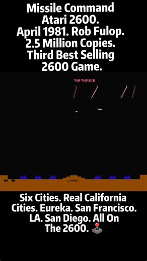 Missile Command Atari 2600 - Third Best Selling 2600 Game Ever Made #atari #retrogaming