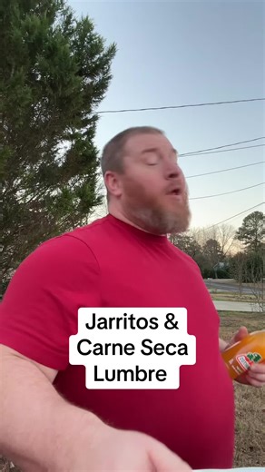 Enjoying Jarritos with Carne Seca