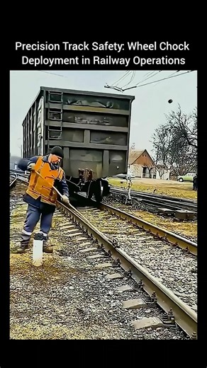 Precision Track Safety: Wheel Chock Deployment in Railway Operations.