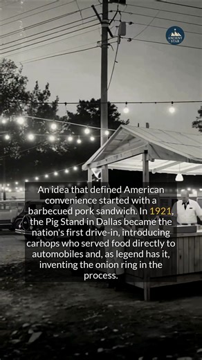 The drive-in restaurant began in 1921 with carhops serving pork sandwiches directly to cars. #history #didyouknow #AmericanHistory | Ancient Star