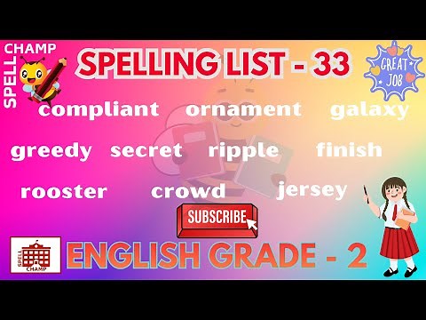 English Grade 2 Spelling List 33