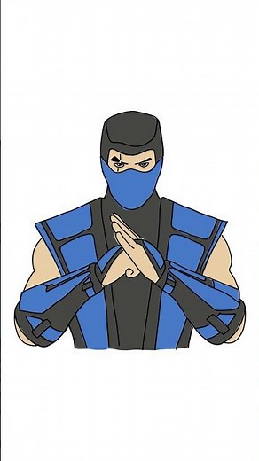 Sub Zero Fortnite Drawing in 60 Seconds