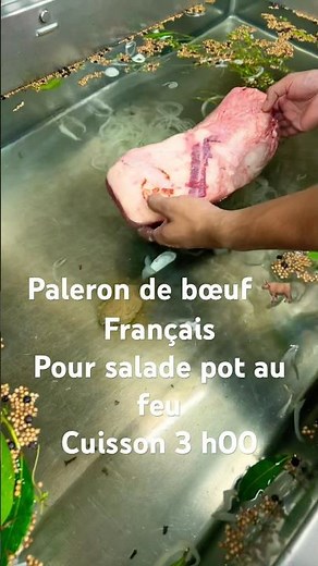 Paleron de bœuf 🐂 Français # pour salade pot au feu # cuisson 3 heures #