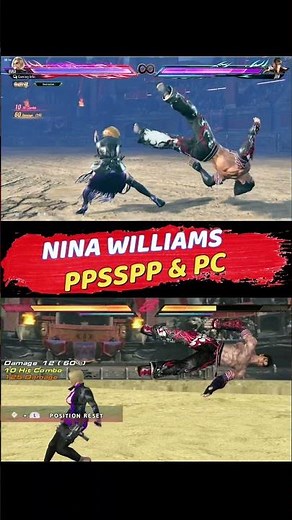 Tekken 8 PPSSPP vs PC 🥊 | Nina Williams Combo Comparison