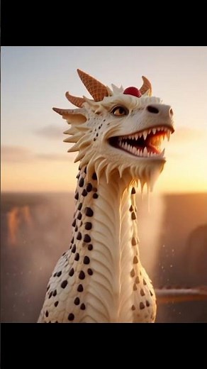 Epic Dragon Transformation Into Hyper-Real Ice-Cream | Ultra Realistic 3D Animation
