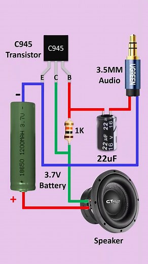 8K views · 49 reactions | Simple Amplifier Circuit #diy #amplifier | Electric 2.0 | Facebook