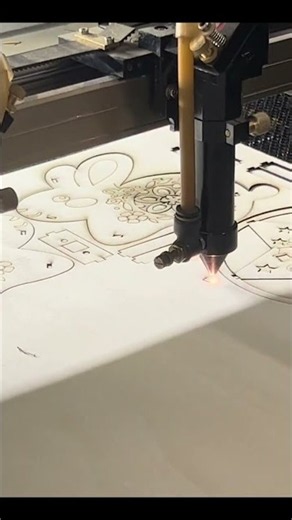 Satisfying Laser Engraver Cutting