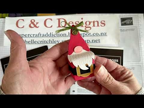 Make a Santa treat box with the Design a Treat Box & Gnome dies from Stampin' Up!