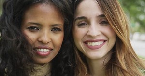Two Women Smiling Camera Stock Footage Video (100% Royalty-free) 10757792 | Shutterstock