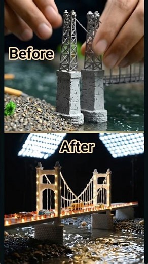 My project video 📸 9 #shorts#viralshorts#miniaturebridge#bridgeconstruction#oddlysatisfying