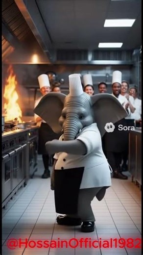 Chef Elephant Dances Hip-Hop 🐘🔥 | Funniest Animal Dance Ever! #Shorts #FunnyAnimals
