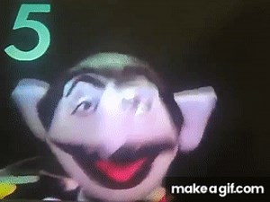 The Count counts 7 Flowers on Make a GIF