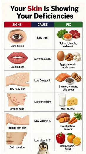 6 Skin Signs That May Point to Nutrient Deficiencies 👀