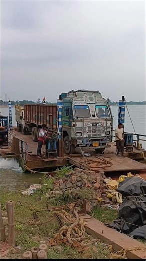 Crazy Ferry Crossing 🚢😱 | Truck & Car Loading #shorts