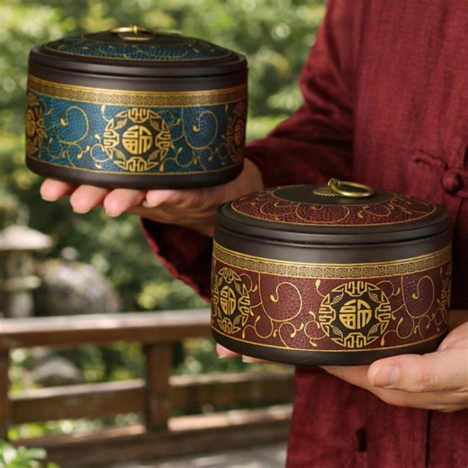 Handmade Porcelain Tea Caddy Sealed Oriental Storage Jar for Coffee and Spices 600ml - Etsy