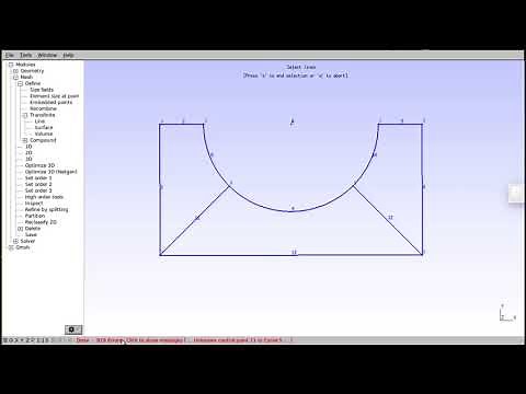 Structured Mesh Generation for Curved Geometry : Gmsh
