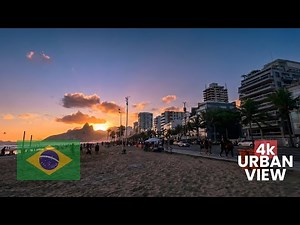 Sunset Walk in Ipanema — Rio de Janeiro 4K