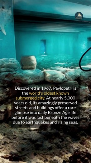 Beneath the waves of Greece lies the ancient city of Pavlopetri, a complete Bronze Age town. | Earthly Wonders