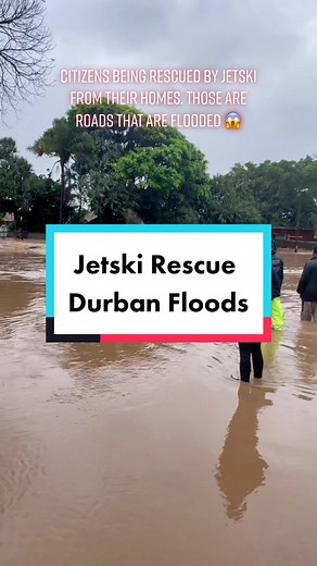 Jet Ski Rescue Operations in Durban Floods