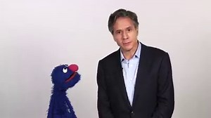 Grover recently met with Deputy Secretary of State Antony Blinken to talk about refugees, and how they're just like you and me (and Grover). | Sesame Street