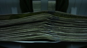 Closeup electronic cash counting machine | Free Stock Video Footage