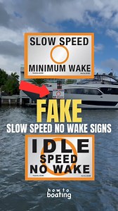 86K views · 819 reactions | FAKE slow speed no wake sign: If you are stressed out about docking your boat️, How To Boating will help relieve that stress so you can enjoy your time on the water, DM us for more info on private boating instruction ‍✈️ #howtoboating #howto #boating #boat #yacht #sign #fake #slowspeed #idlespeed #slow #idle #wake #nowake #captain | How to boating | Facebook