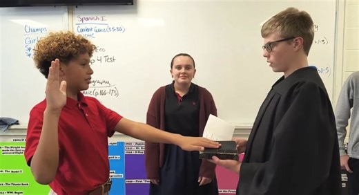 U.S. History Class 🇺🇸 The students re-enact the swearing in of a former US president. WATCH the video and SEE what president! 🇻🇮 | Tabernacle Baptist Church