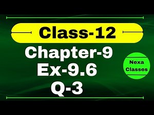 Class 12 Ex 9.6 Q3 Math | Chapter9 Class12 Math | Differential Equations | Ex 9.6 Q3 Class 12 Math